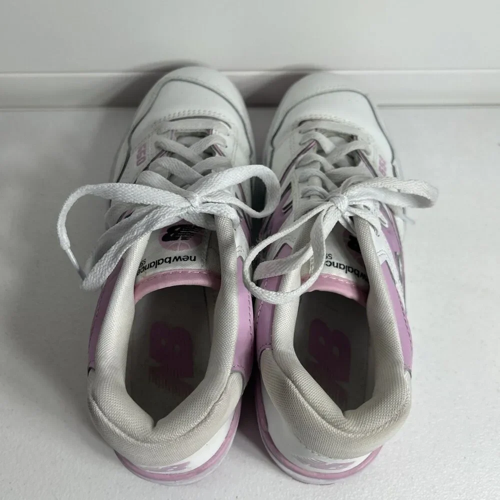 New Balance 550 Women Shoes Size 8.5 Pink Bubblegum Cloud Leather Sneakers